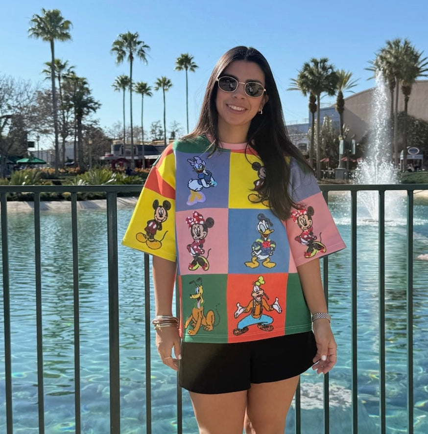 Color Block Disney Sequin Icons Tee -PREORDER!