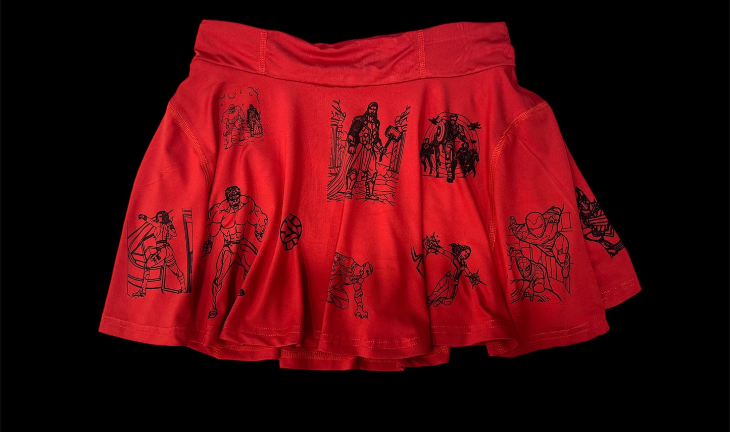 Superheroes Skort