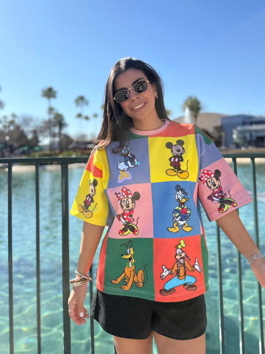 Color Block Disney Sequin Icons Tee -PREORDER!